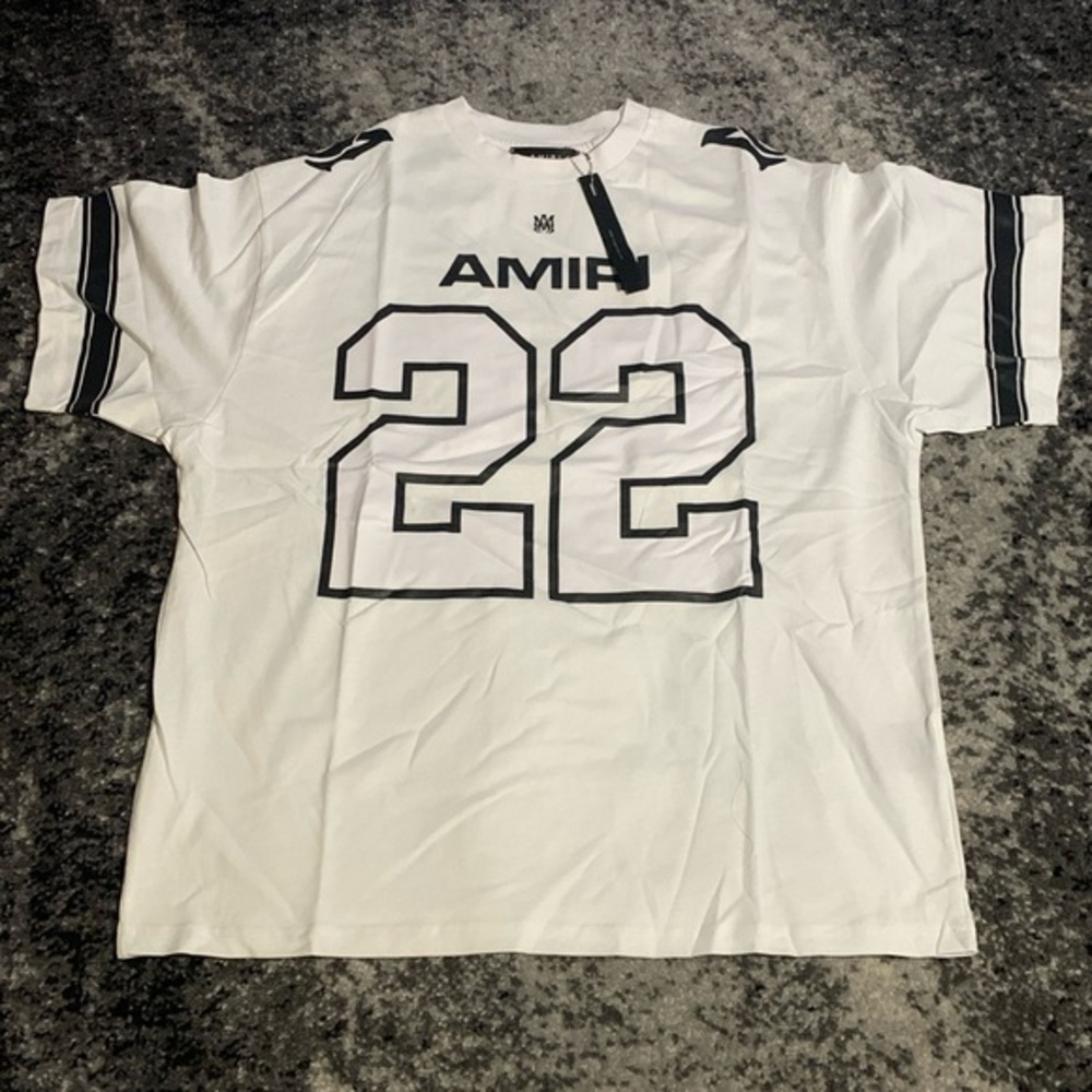 Amiri 22 Jersey White & Black T-Shirt Men’s Size Large